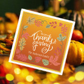 Herfst herfst blij Thanksgiving Party Servet