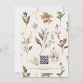Herfst Herfst bloemblaadje gedempt bruiloft Detail Kaart (Achterkant)