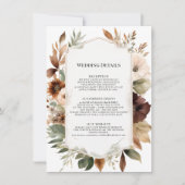 Herfst Herfst bloemblaadje gedempt bruiloft Detail Kaart (Voorkant)