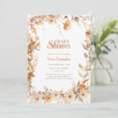 Herfst Herfst Bloemen Baby shower Kaart (Staand voorkant)