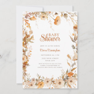 Herfst Herfst Bloemen Baby shower Kaart