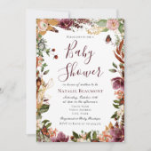 Herfst Herfst Bloemen Baby shower Kaart (Voorkant)