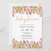 Herfst Herfst bloemen Baby shower Uitnodiging (Voorkant)