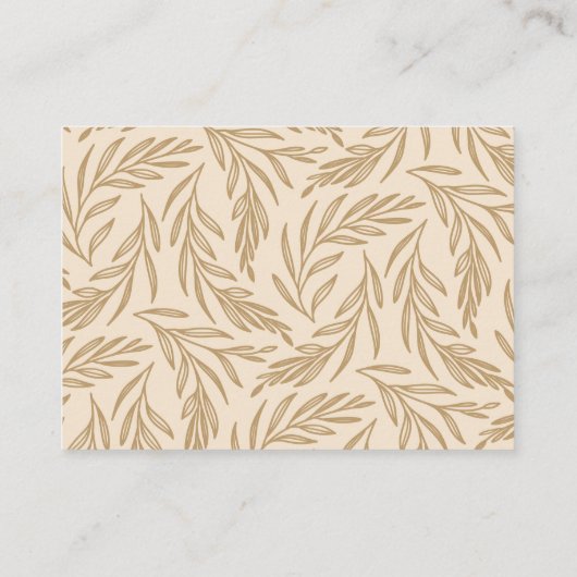 Herfst Herfst Bloemen Boeken Baby shower Informatiekaartje (Achterkant)