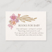 Herfst Herfst Bloemen Boeken Baby shower Informatiekaartje (Voorkant)