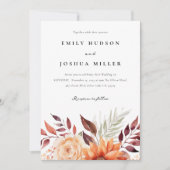 Herfst Herfst Bloemen Boho Alles in één bruiloft Kaart (Voorkant)