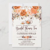 Herfst Herfst Bloemen Boho Bruids Tea Party Uitnod Kaart (Voorkant)