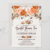 Herfst Herfst Bloemen Boho Bruids Tea Party Uitnod Kaart (Voorkant / Achterkant)