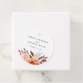 Herfst Herfst Bloemen Boho Bruiloft Bedankjes Labels (In situ)