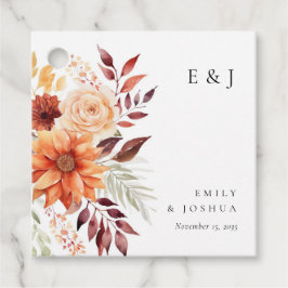 Herfst Herfst Bloemen Boho Bruiloft Bedankjes Labels