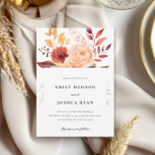 Herfst Herfst Bloemen Boho Bruiloft Kaart