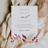 Herfst Herfst Bloemen Boho Bruiloft Kaart