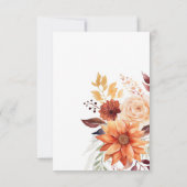 Herfst Herfst Bloemen Boho Bruiloft RSVP (Achterkant)