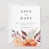 Herfst Herfst Bloemen Boho Bruiloft Save The Date (Voorkant)