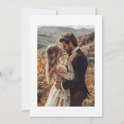 Herfst Herfst Bloemen Boho Bruiloft Save The Date (Achterkant)