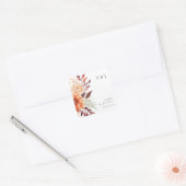 Herfst Herfst Bloemen Boho Bruiloft Vierkante Sticker (Envelop)