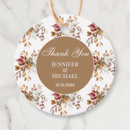 Herfst herfst Bloemen Botanische bruiloft Dank u Bedankjes Labels