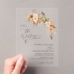Herfst herfst bloemen bruiloft acryl uitnodigingen<br><div class="desc">Herfst Boheemse herfst Bloemenbruiloft Uitnodigen. U kunt de uitnodiging personaliseren met uw namen en huwelijksdetails,  inclusief de datum,  tijd en locatie.</div>