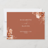 Herfst Herfst Bloemen bruiloft Details Informatie Kaart (Achterkant)