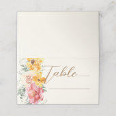 Herfst Herfst Bloemen bruiloft Plaatskaartje (Buitenkant ongevouwen)