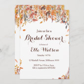 Herfst Herfst Bloemen Chic Bruids Douche Uitnodigi Kaart (Voorkant / Achterkant)