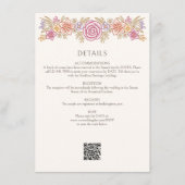 Herfst Herfst Bloemen Details Huwelijk Informatiekaartje (Voorkant)