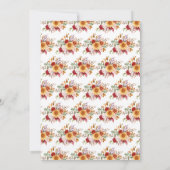 Herfst Herfst Bloemen en Foliage Wedding Kaart (Achterkant)