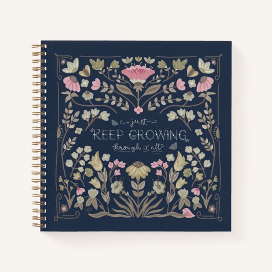 Herfst Herfst Bloemen Folk Journal Notitieboek (Voorkant)