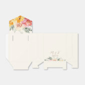 Herfst Herfst Bloemen Huwelijk Monogram Bedankdoosjes (Uitgevouwen)