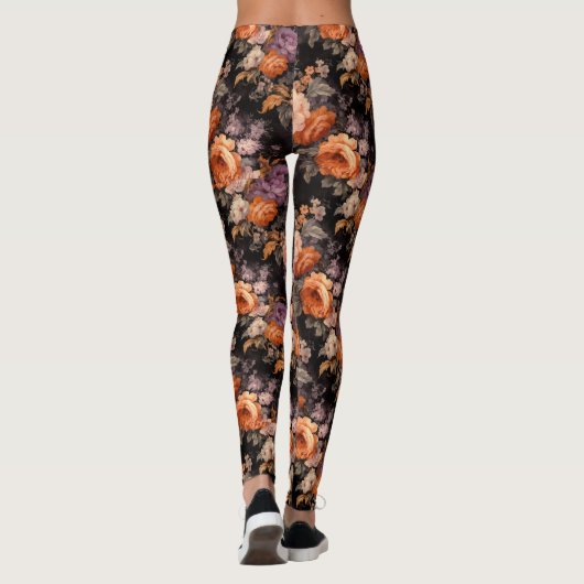 Herfst Herfst Bloemen Leggings (Achterkant)