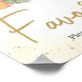 Herfst Herfst Bloemen Pompoen Baby shower Favors Poster (Hoek)