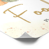 Herfst Herfst Bloemen Pompoen Baby shower Voedsel Poster (Hoek)