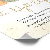 Herfst Herfst Bloemen Pompoen Late Night Luiers Poster (Hoek)