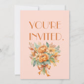 herfst/Herfst Bloemen Rustiek Verjaardagsfeest Kaart (Achterkant)