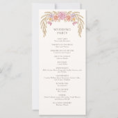 Herfst Herfst Bloemen Trouwprogramma (Achterkant)