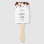 Herfst Herfst Bloemen Trouwprogramma Hand Fan Handwaaier (Voorkant)
