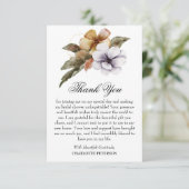 Herfst Herfst Bloemen Vrijgezellenfeest Bedankkaart (Staand voorkant)