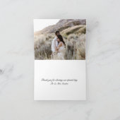 Herfst Herfst Bloemen Waterverf Bruiloft Foto Bedankkaart (Binnen)