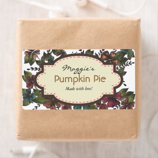 Herfst Herfst bloemenbaketiketten Etiket (Insitu)