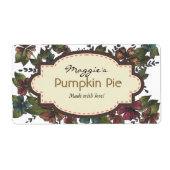 Herfst Herfst bloemenbaketiketten Etiket (Voorkant)