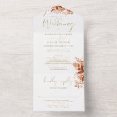 Herfst Herfst Bloemengoud Details RSVP Bruiloft All In One Uitnodiging (Binnen)