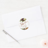 Herfst herfst bloemenkoper baby shower dank u ronde sticker (Envelop)