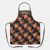 Herfst Herfst Bloemenleer Schort (Voorkant)