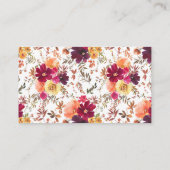 Herfst Herfst Bloemenluier Raffle Behuizing Kaart (Achterkant)