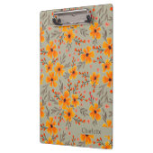 Herfst Herfst Bloemenpatroon Salie Groen Klembord (Links)