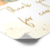 Herfst Herfst Bloemenpompoen Bedankt voor je komst Poster (Hoek)