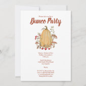 Herfst herfst bloemenpompoen bunco kaart (Achterkant)