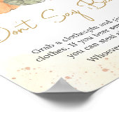 Herfst Herfst Bloemenpompoen Zeg geen Baby Poster (Hoek)