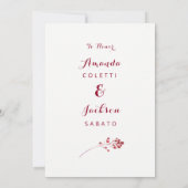 Herfst herfst bloemenrepetitie dineruitnodiging kaart (Achterkant)