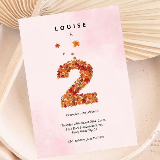 Herfst Herfst Bloementuin 2e Verjaardag Esthetisch Kaart